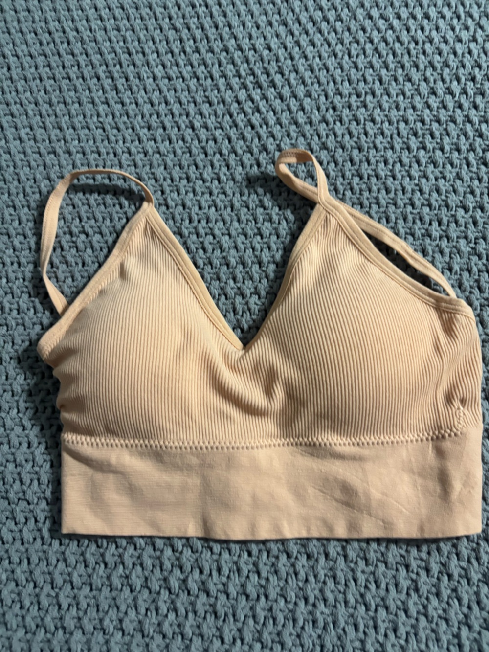 Seamless Ribbed Bralette - Cream ALSO ON De POP